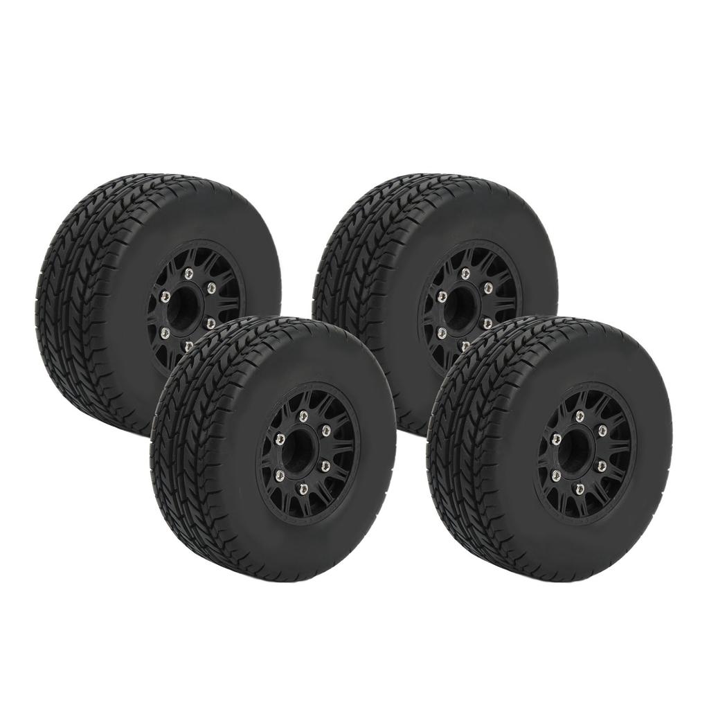 RC Short Course Truck Tires Strong Cushioning 1 10 RC Short Course Truck Wheel with Hex Adapter for ARRMA Black