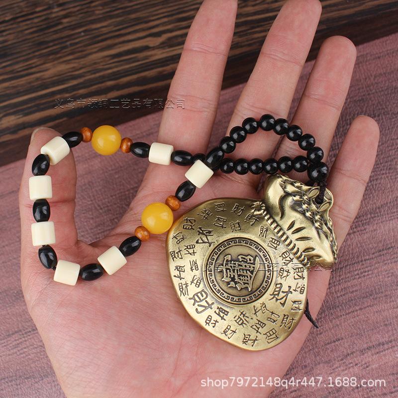 Brass Amass Fortunes Lucky Bag Decoration Gift Crafts Office Living Room Chinese Style Fortune Metal Hand Pieces