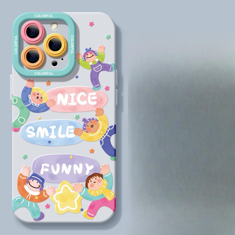 

Party Compatible with Apple 16/15 Plus Matte 14 Silicone 13mini Case 12promax Phone Case Apple 6G/6S Universal