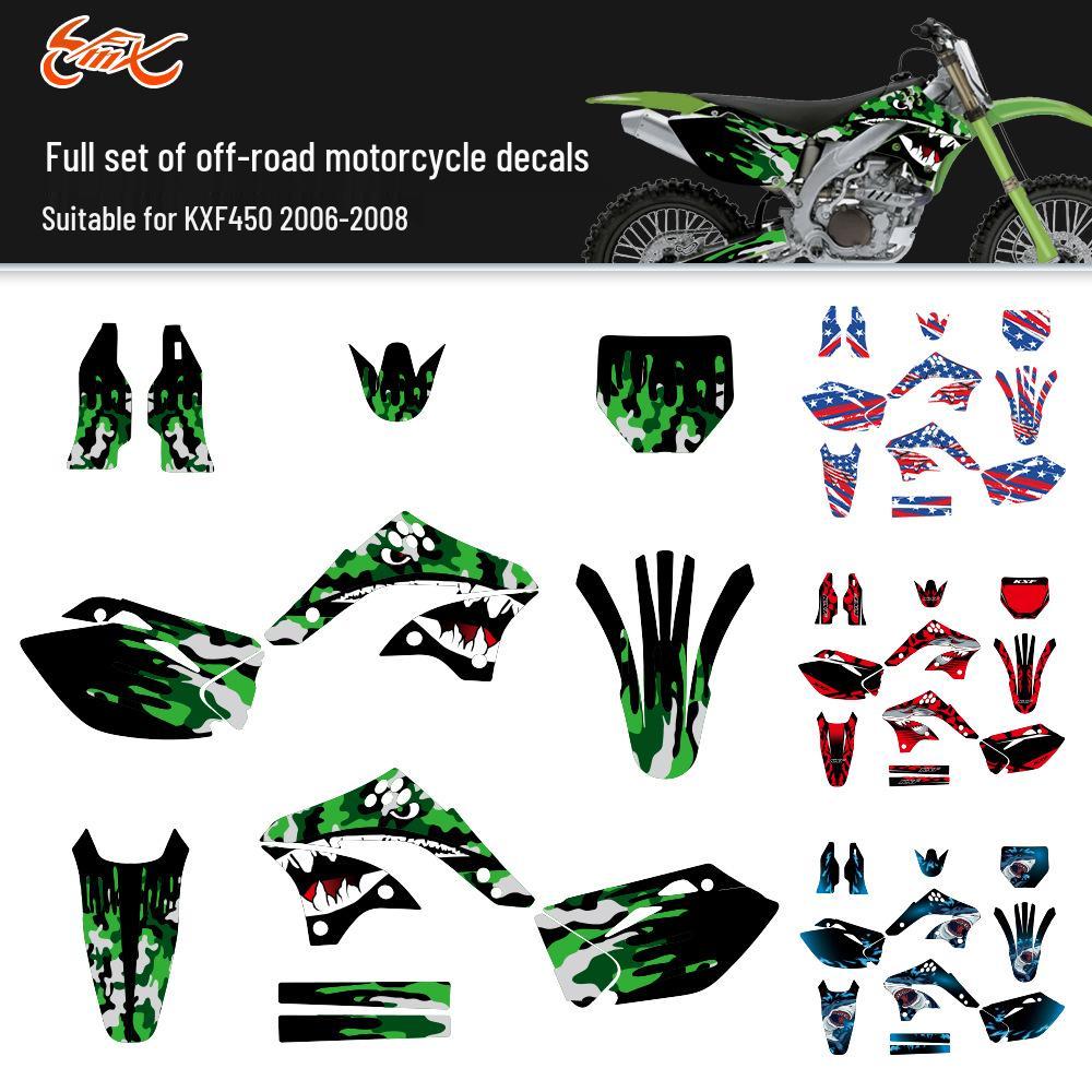 Kawasaki KX450F 06-08 Full Set Body Protection Stickers