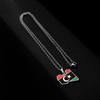 Stainless Steel Libya Flag Pendant Necklace Stylish Libya Map Necklace Durable Neck Jewelry Stainless Steel Material