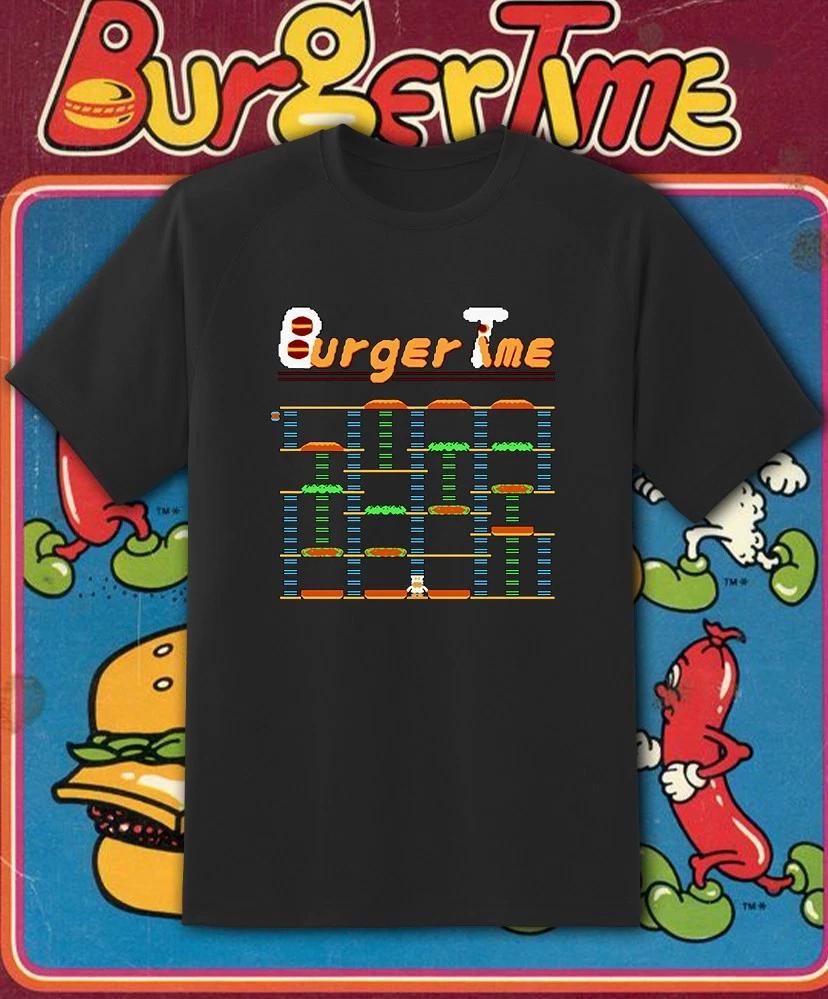 

Burgertime Retro Video Game 100% Cotton T-shirt Mens Tees Top Youth M - Adult 6XL Fast Ship! 3XL