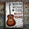 Vintage Guitar Music Tin Sign Metal Wall Decor Plaque 8x12 Retro Bar Garage Man Cave