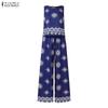 ZANZEA Two Piece Suit Women Sleeveless Print Tank Tops and Long Pants Casual Sets