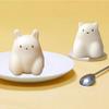 Cat Bear Milk Pudding Silicone Mold Halloween Jelly Bowl Cake, White Cold Ice Powder Mold For Cake Decoration, Cake Accesso U9E6