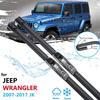 For Jeep Wrangler JK 2007~2017 Car Wiper Blades Front Window Windscreen Windshield Wipers Car Accessories 2008 2009 2015 2016