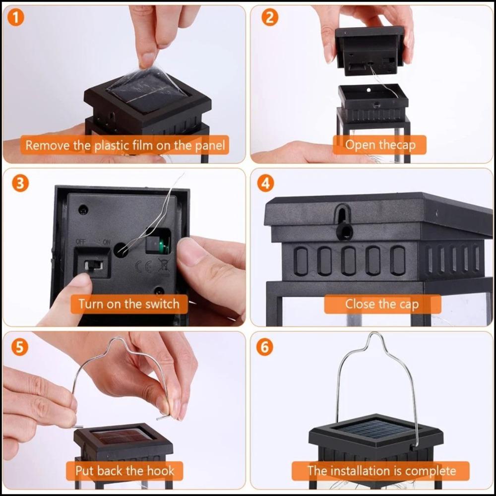 Wasserdichte Solar-Hängeleuchte Leuchtende LED-Windlichter Tischparty Dekorativ