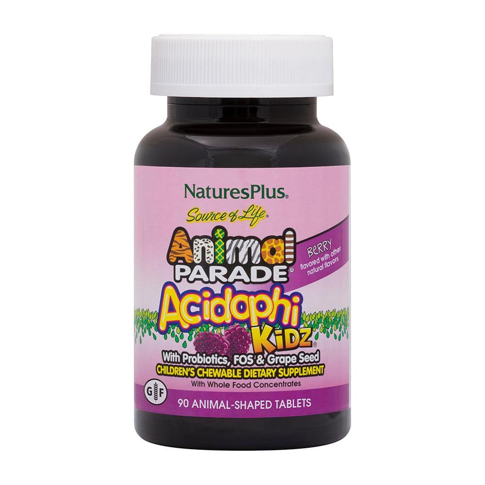 Animal Parade Acidophi Kidz Childrens Chewable Berry Flavor, 90 Tablets