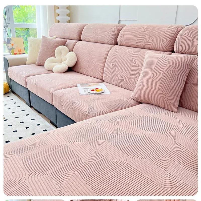 1Pc Elastic Sofa Cover Adjustable Sofa Cover Seat Cushion Energy Slipcover L-Shaped Corner Couch Cover Slipcover 1/2/3/4 Seater