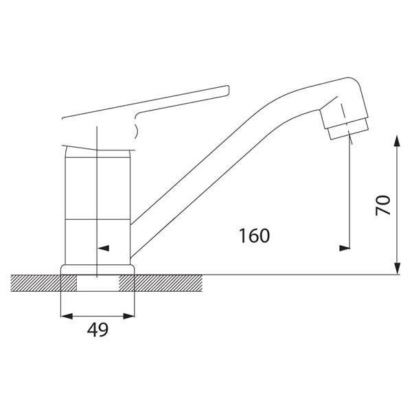 Smile Standing Swivel Washbasin Tap, Chrome