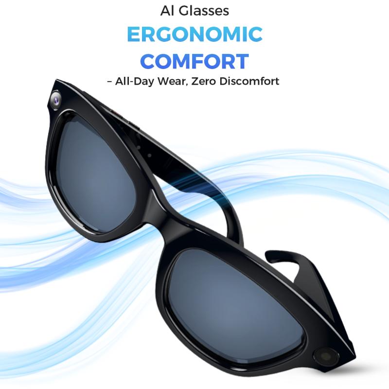 800W Pixel AI Smart Glasses M01Pro with AI Translation, Object Recognition, ChatGPT, Bluetooth Calling & Music