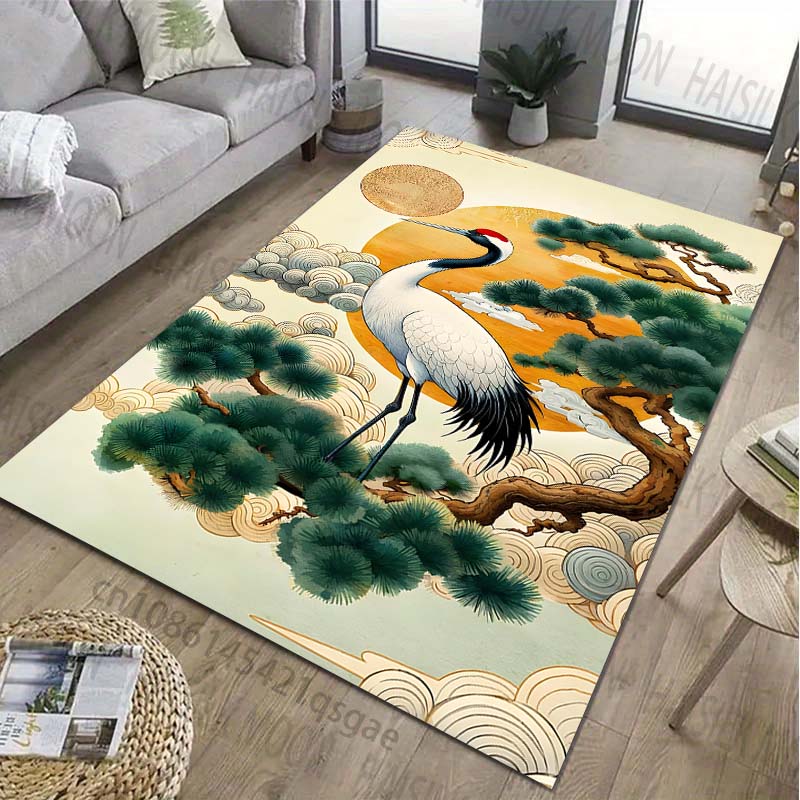 Heron 3D HD Print Large Area Carpet for Living Room Cartoon Childrens Bedroom Sofa Doormat Kitchen Floor Rug Anti-slip Decor Mat