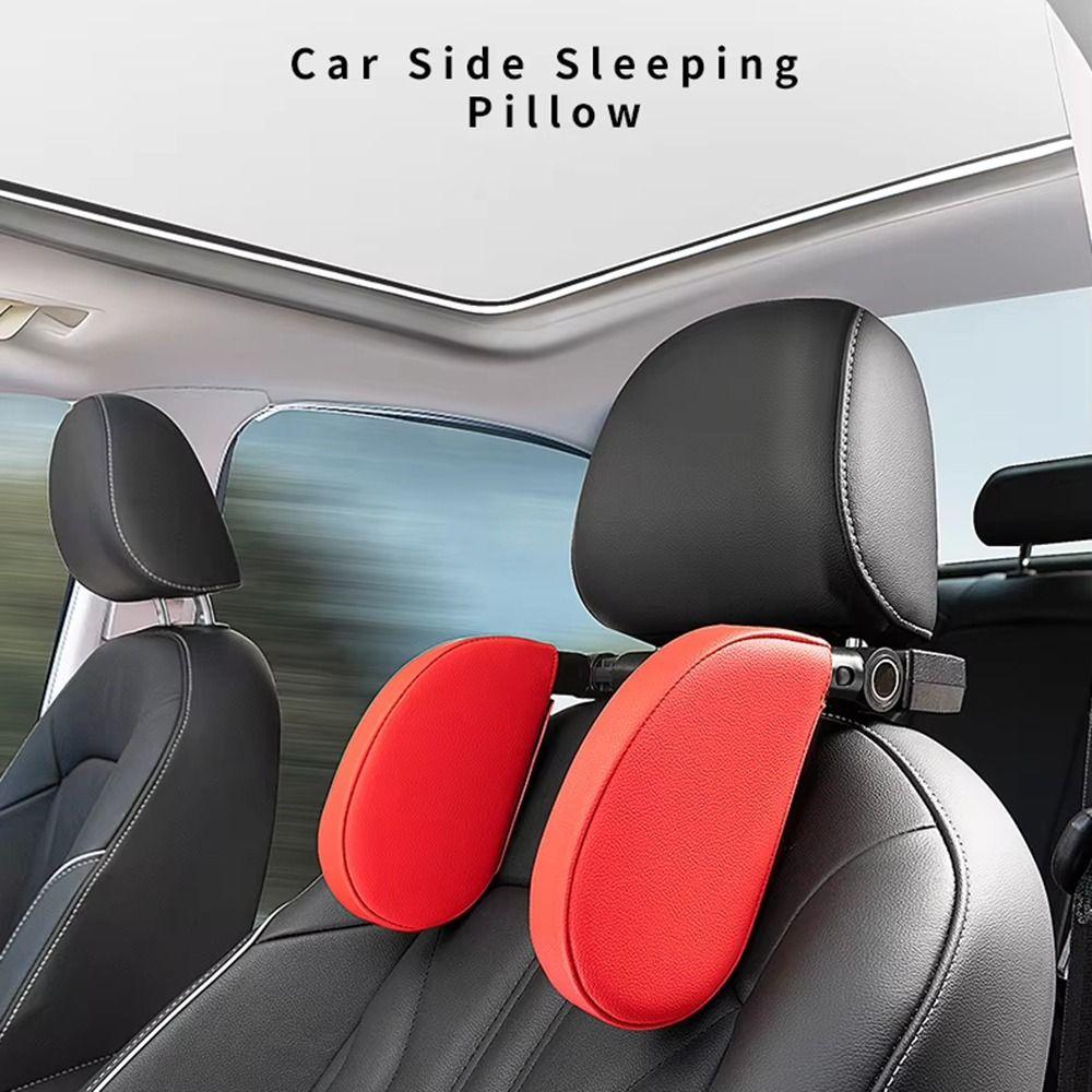 

Ergonomic Support Car Seat Headrest Adjustable Angle Auto Interior Accessories Rear Co-driver Brown
