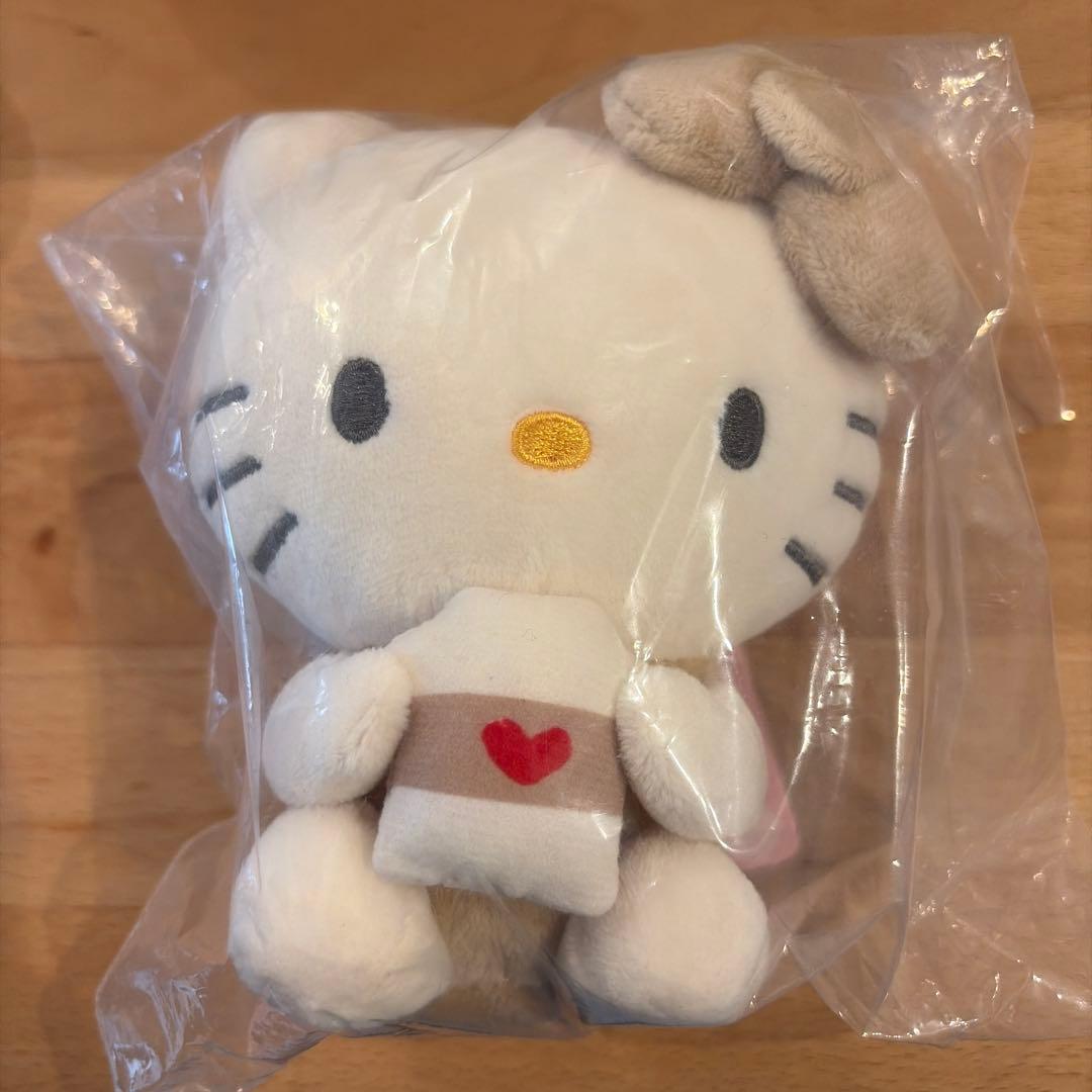 Hello Kitty Plush Mascot with Ribbon Avail Milk Beige