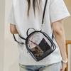 Backpack summer transparent jelly bag pvc fashion messenger bag small schoolbag