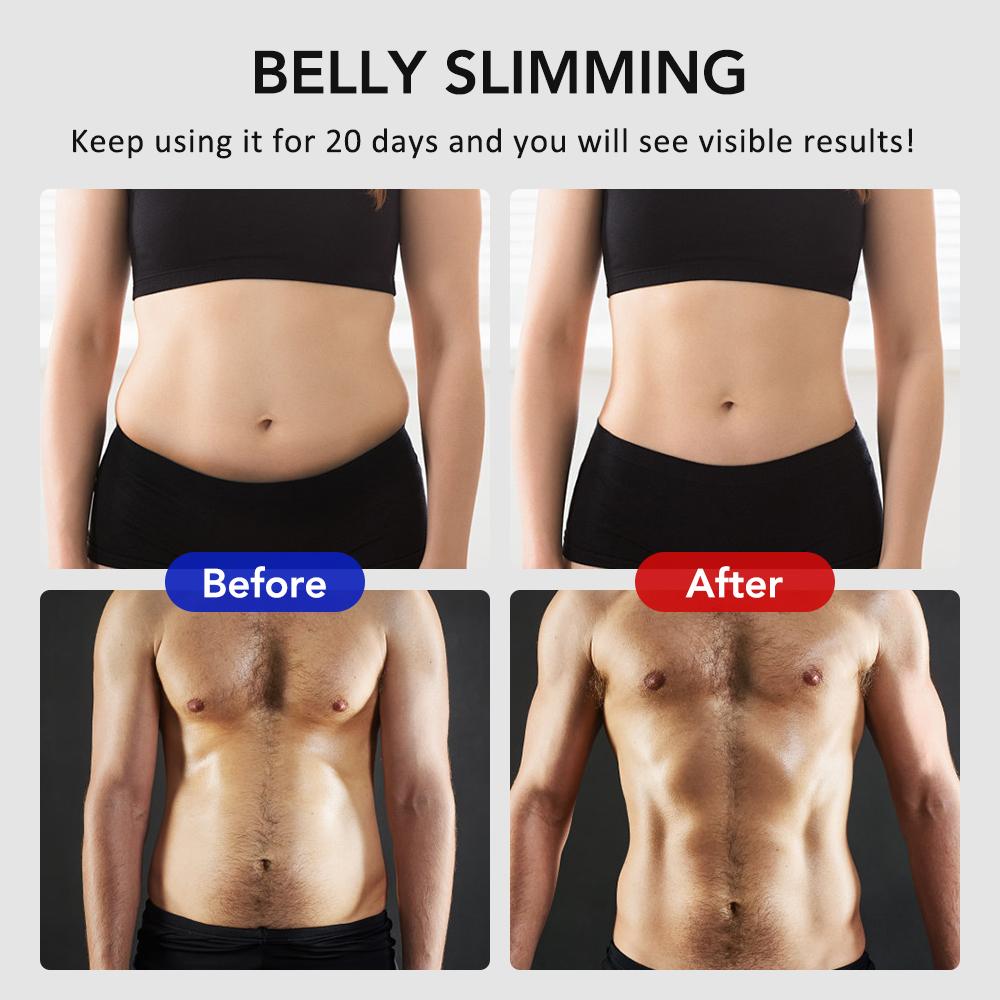 EMS Waist Abdominal Trainer Belt Muscle Stimulator Abs Muscle Toner Display Fat Burn Body Slimming Weight Loss Fitness Massage