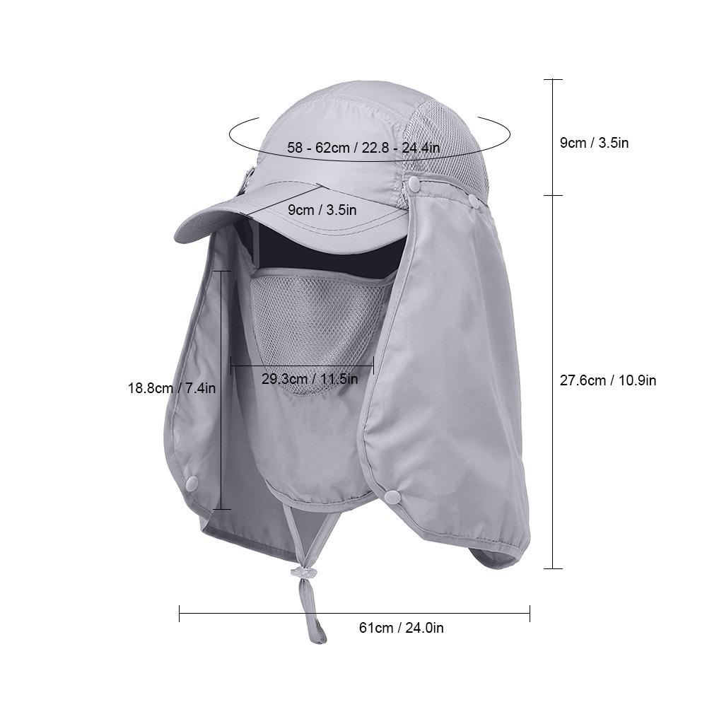 Detachable Fishing Hat UPF 50+ Sun Cap Portable Fishing Bucket Hat For Women