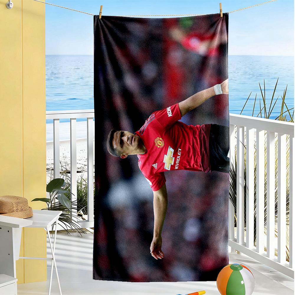 Manchester Player Portrait Beach Towel Quick-Dry Soft Microfiber Comfortable Lightweight
