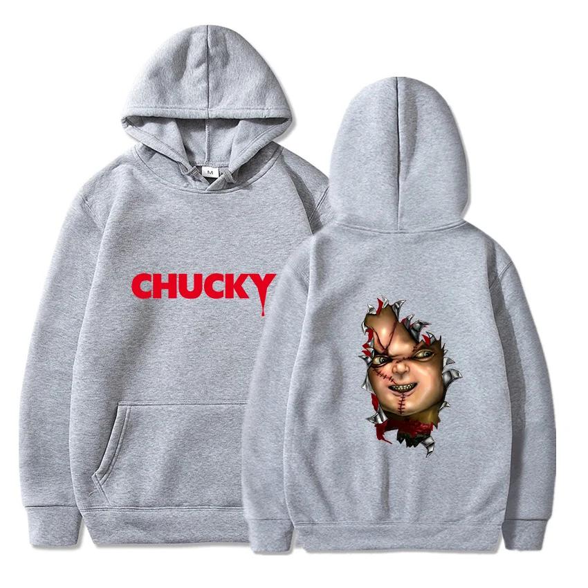 Horror movie themed hoodie, Harajuku hip-hop street style men's autumn and winter hooded sweatshirt pullover