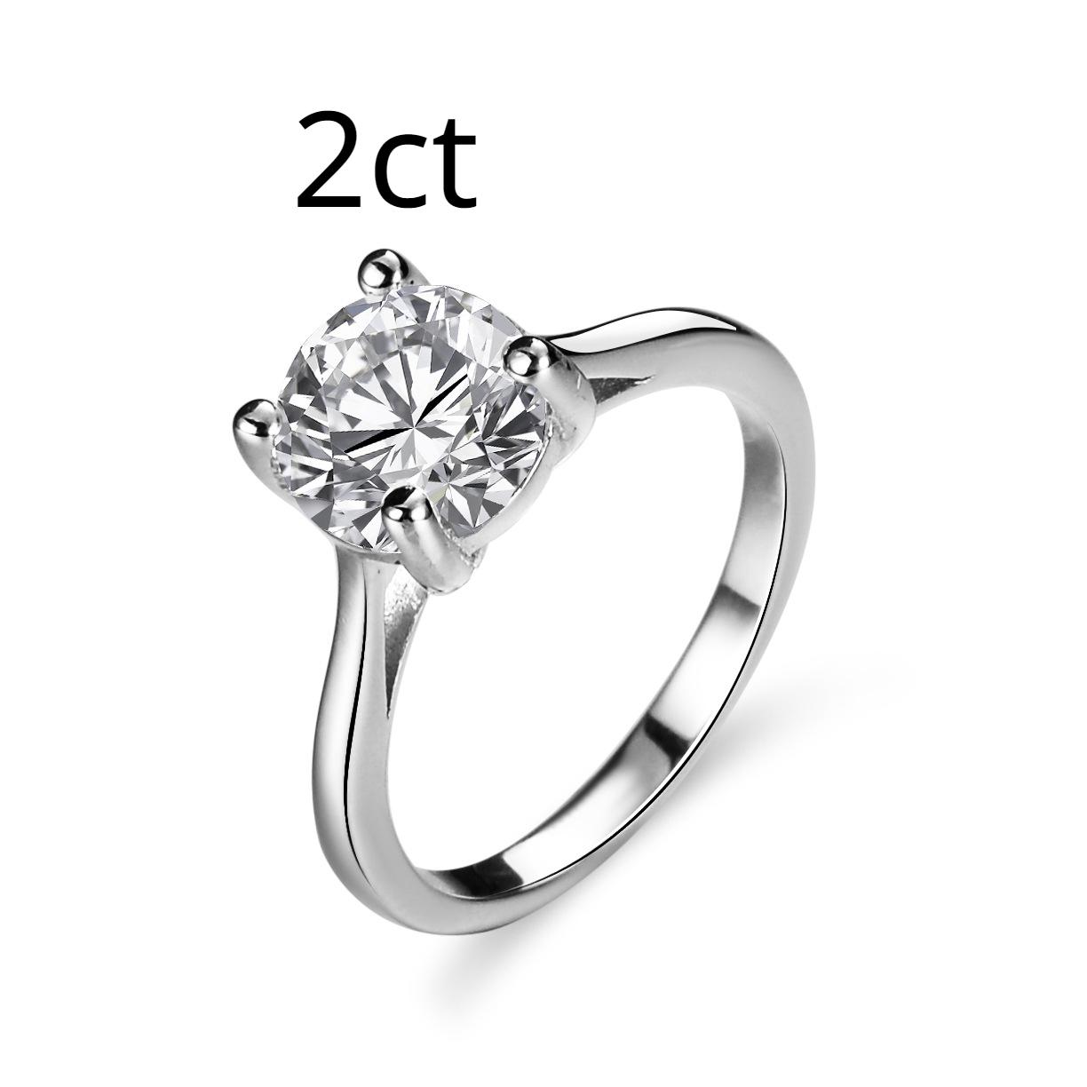 

D цвет 3ct муассанит бриллиантовое кольцо женское серебряное кольцо классическое кольцо с четырьмя зубцами обручальное кольцо обручальное кольцо подарок для подруги 20