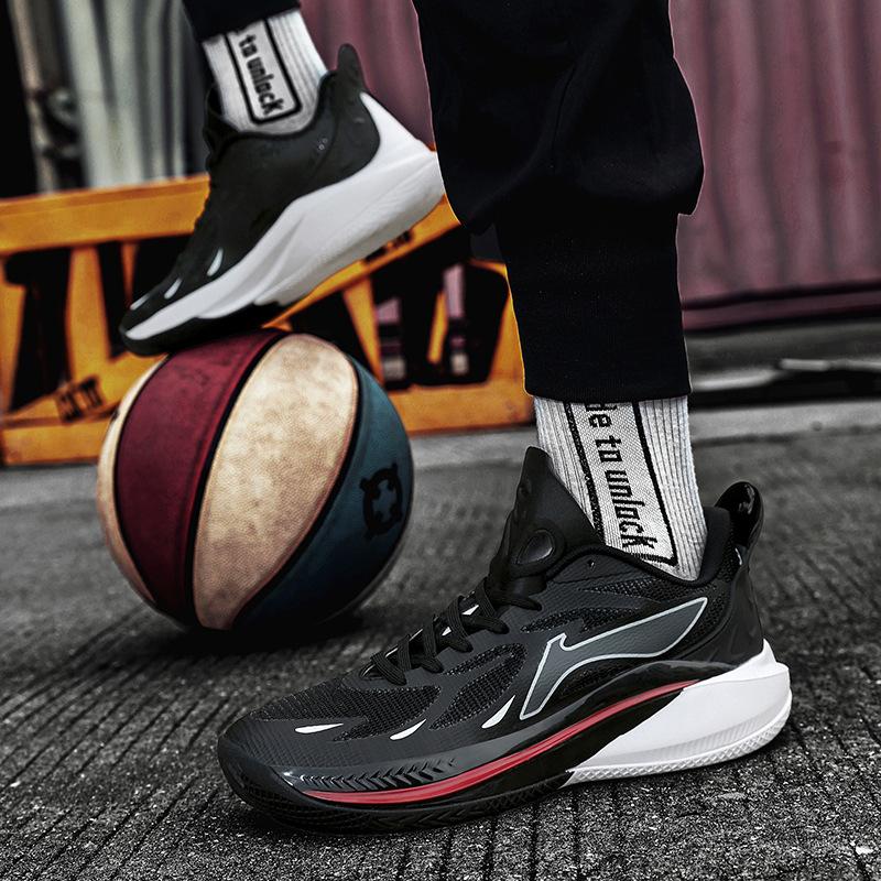 Spot online basketball shoes men's and women's actual combat, mesh summer breathable adult non-slip and wear-resistant children's sneakers