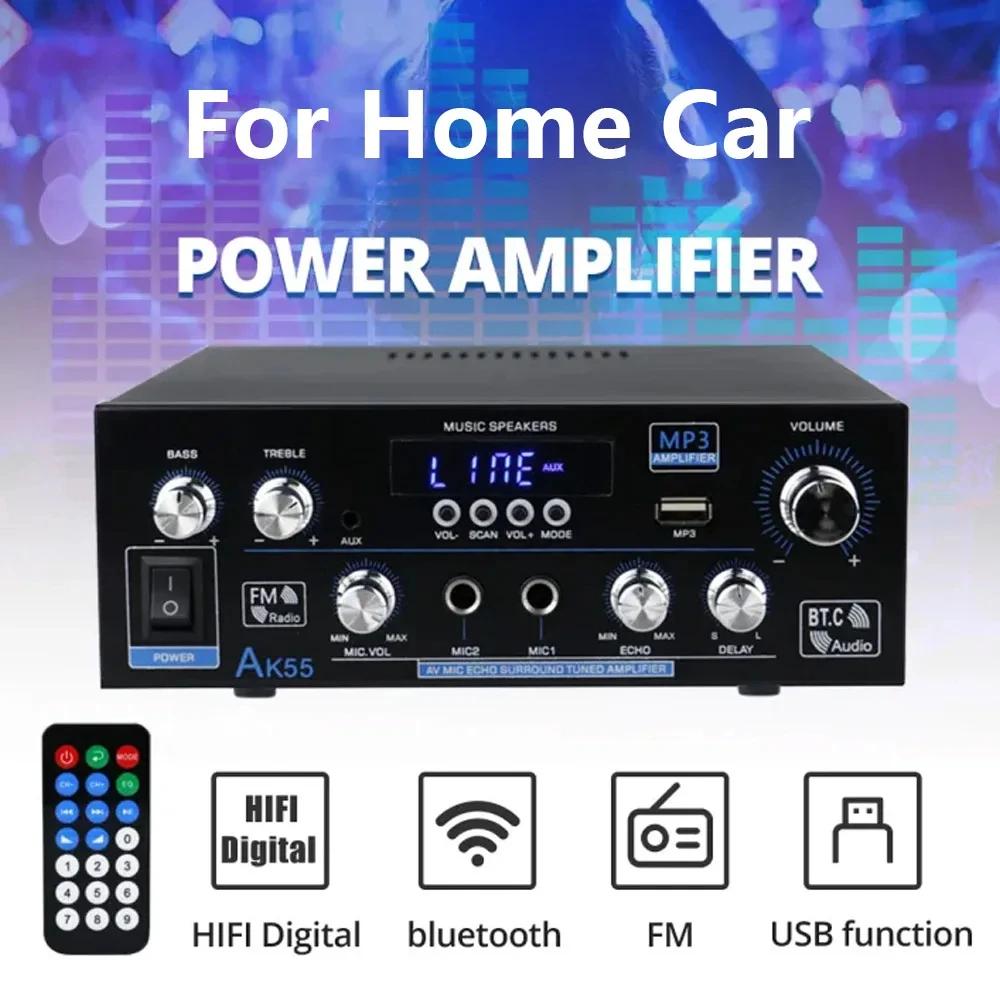 AK55 HiFi Digitalverstärker Kanal 2.0 Bluetooth Surround Sound AMP Maximale Leistung 90Wx2 Lautsprecher für Zuhause Auto BT 5.0 Audioverstärker