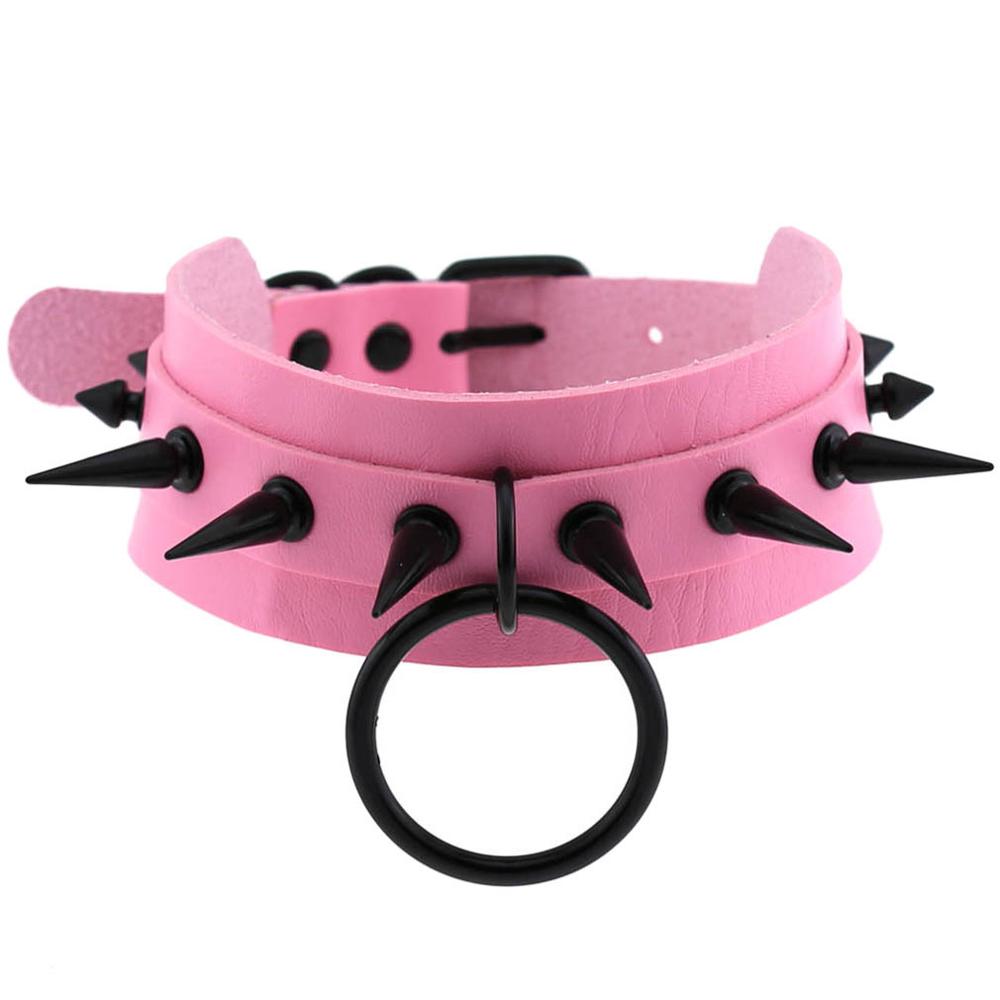 Black Choker Spiked Necklace For Women Cosplay Collar Girls Party Club Chockers Gothic Jewelry Emo Accessories