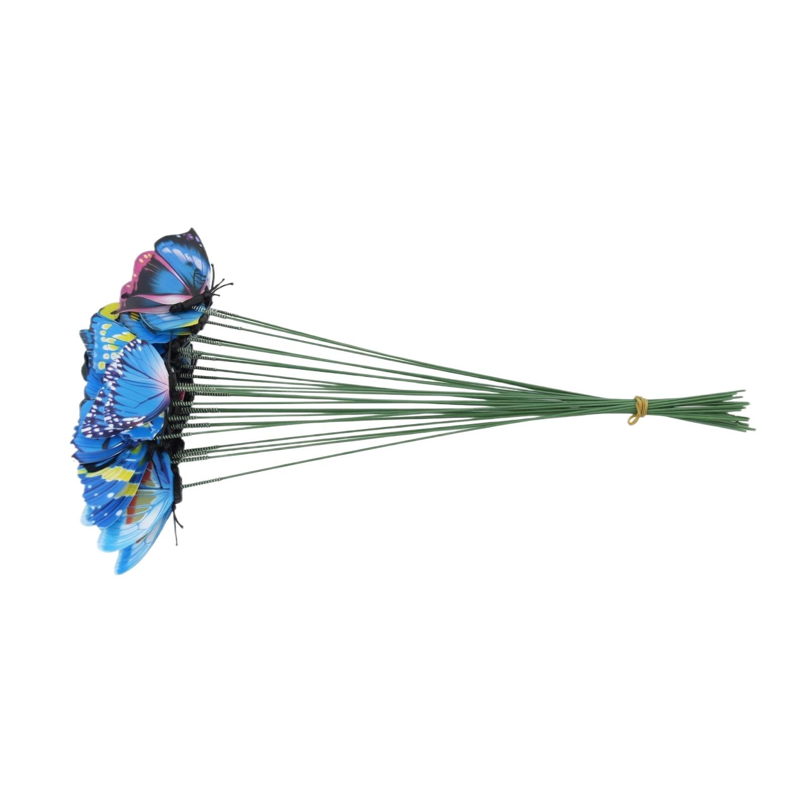 Искусственная бабочка Садоводство Цветочная композиция Лесное украшение Украшение-бабочка One Size синий