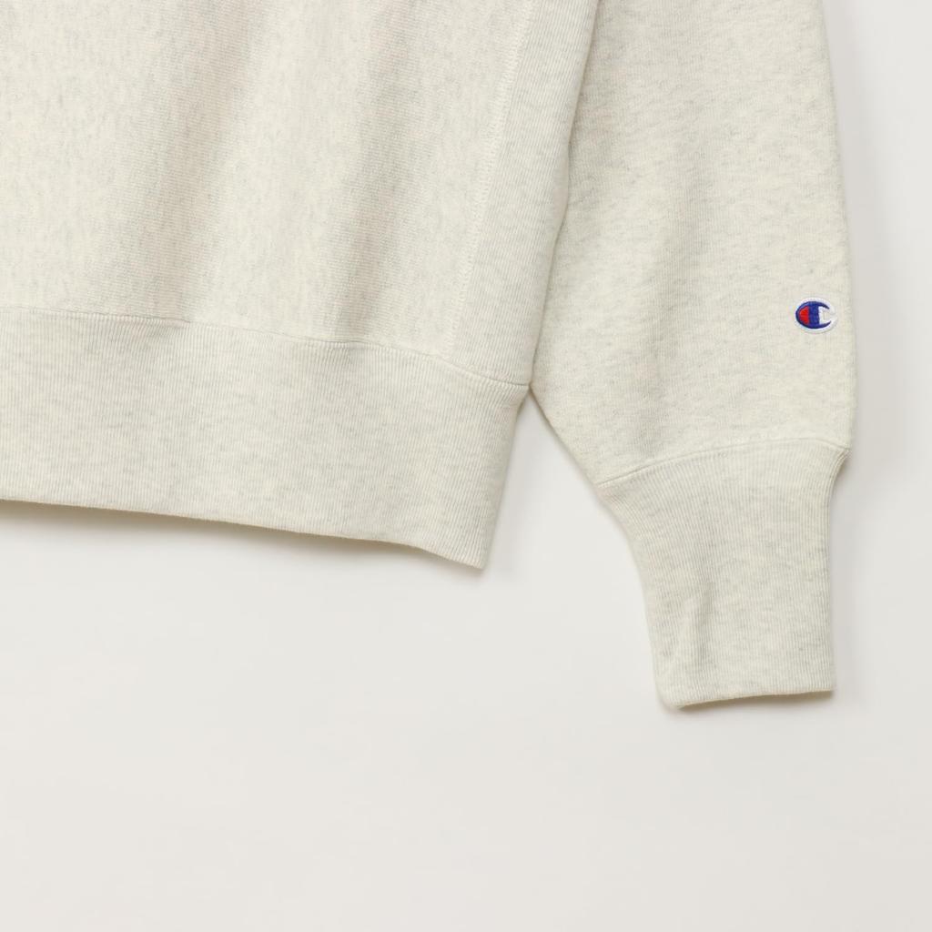 Champion Long Sleeve Reverse Weave Crew Neck Oatmeal Women's Fleece-Lined Sweatshirt, Color, CW-A004