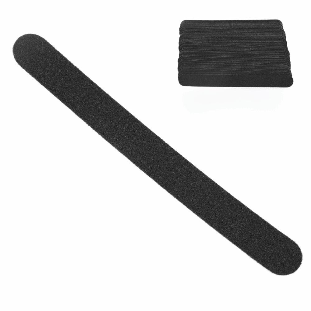 

100pcs Black Sand Surface Disposable Abrasive Strip Emery Board Nail Files Pedicure