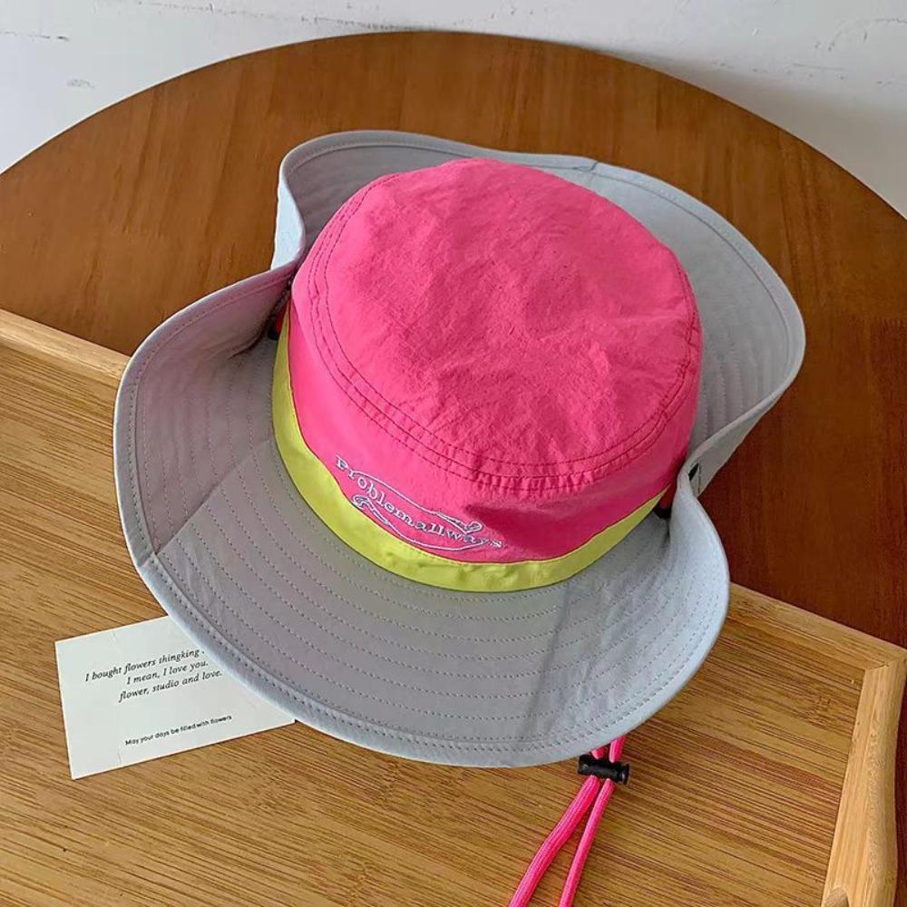 Color Matching Fisherman Cap Sun Protection Sun Hat Retro Hiking Caps Summer