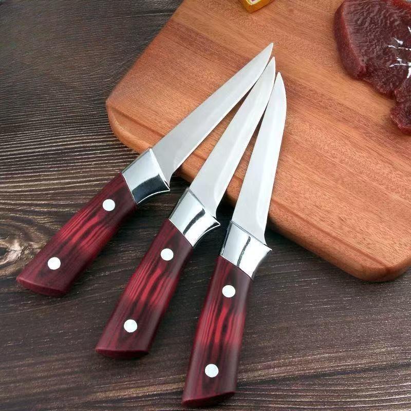 Splitting Meat and Bone Cutting Knife, Meat Slicing Knife, Slaughtering Knife, Cutting Knife, Imitation Redwood Pattern Sharp Knife