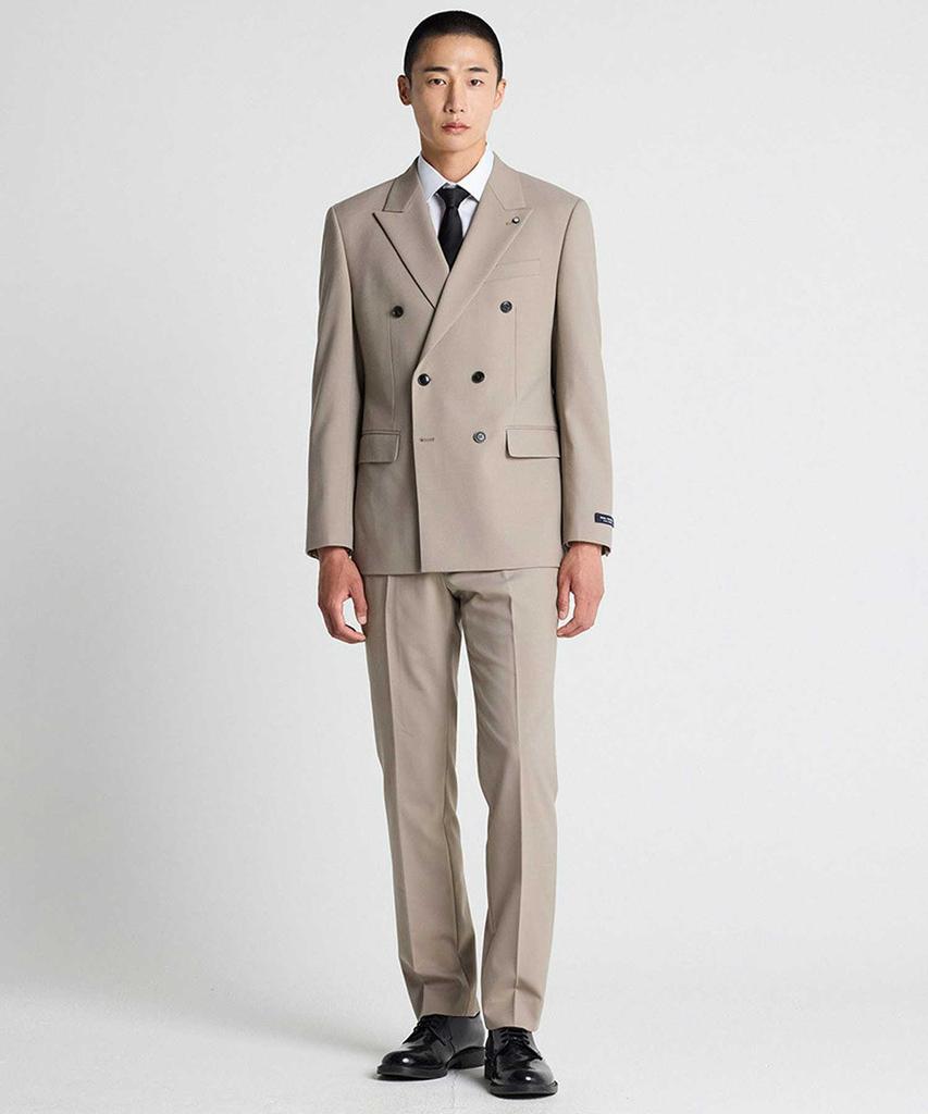 Stco 31% Extra Fine Wool Double-Breasted Suit Set Beige (Classic Fit)_Ssjva62Set