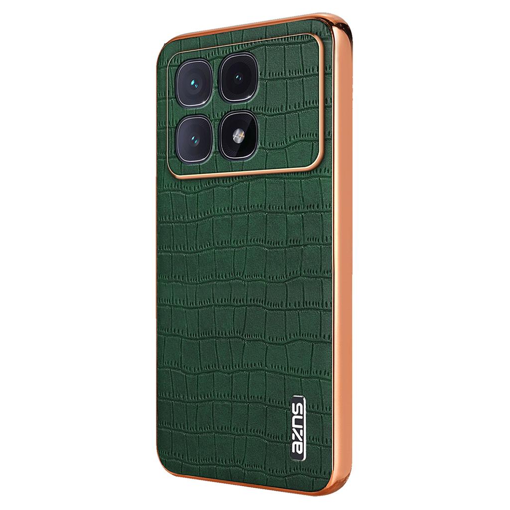 AZNS For Xiaomi Redmi K70 Ultra Case Electroplating Crocodile Texture PU+TPU Phone Cover