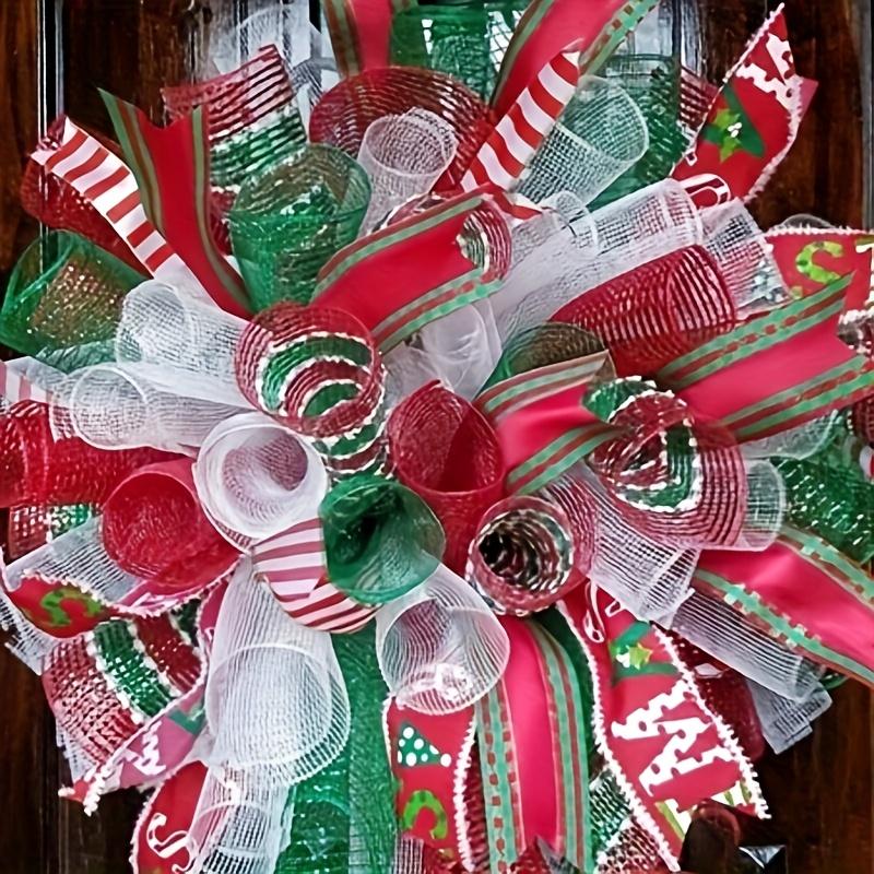 120 piedi Polipropilene Confezione da 4 Rotoli di Nastro Decorativo a Rete Necessari per Corone, Addobbi per Albero e Decorazioni per Porta, Perfetti per Pasqua, Ringraziamento