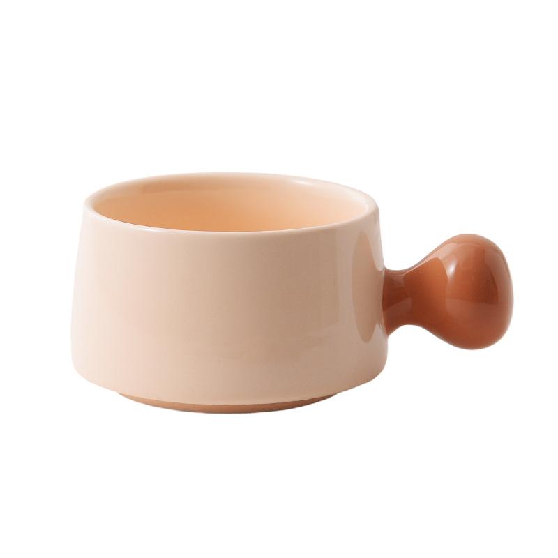 European Ceramic Coffee Cup And Saucer Set Creative Contrasting Color Cute Teacup Household Afternoon Teacup Breakfast Cup Water Cup