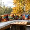 Herfst Abstract Schilderij Kussensloop Bedrukt Polyester 45x45cm Sierkussenhoes Decoratief Bankkussen Kussenhoes Woondecoratie