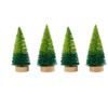 4pcs 10CM Mini Christmas Tree Gradient Artificial Xmas Pine Tree  Home Xmas Decor