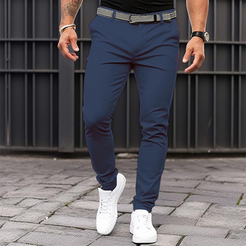 Men's Slim Fit Zipper Pocket Casual Pants