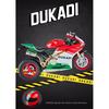 Spary 1/9 Ducati 1199 Panigale R Legierungs-Motorrad Diecast Modell Simulation Sound Licht Sammlungswert Ausstellung Geschenk für Freunde