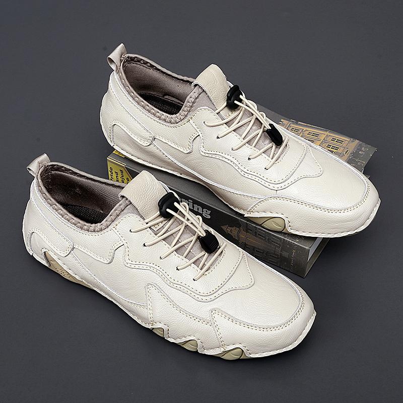 

Мужские кожаные кроссовки на шнуровке Octopus Boots Outdoor Casual Shoes Plus Size 39-46 46 бежевый