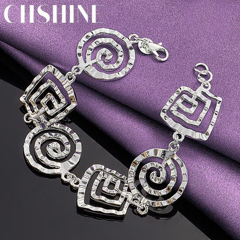 CHSHINE 925 Sterling Silver Vortex Chain Bracelet For Women Wedding Fashion High Quality Jewelry