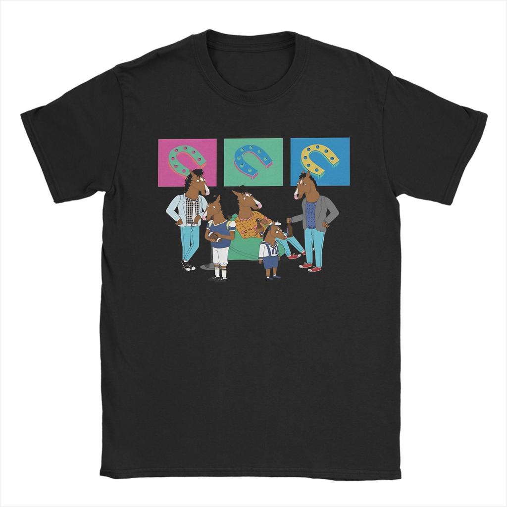 Retro Drama Comedy 90s Show Movie BoJacks HorseUnisexs TShirt Cotton Tees Round Collar Short Sleeve T Shirts Plus Size Clothes