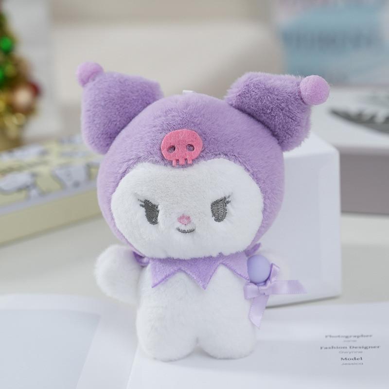 Adorable Lollipop Series Plush Keychain Cinnamoroll Kuromi Melody Plush Toy