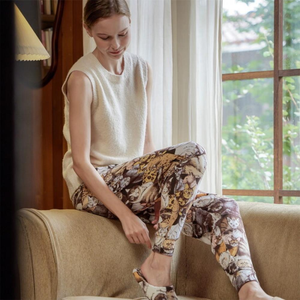 L Affair Cats Soothing Warm roLL Up Jogger Pants Cocoa Lwkkapt0190 Cg