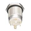 12mm LED Push Button Switch 12V 4Pin Silver Momentary Self-Locking Switches Waterproof