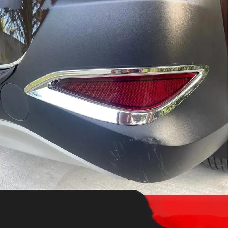 For Toyota Rush 2018     ABS Chrome Rear Tail Fog Light Lamp Cover Foglight Frame Trims Car Styling Accessories