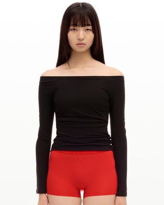 HOOPOE Hoopoe Off Shoulder Bratop_Onyx Black