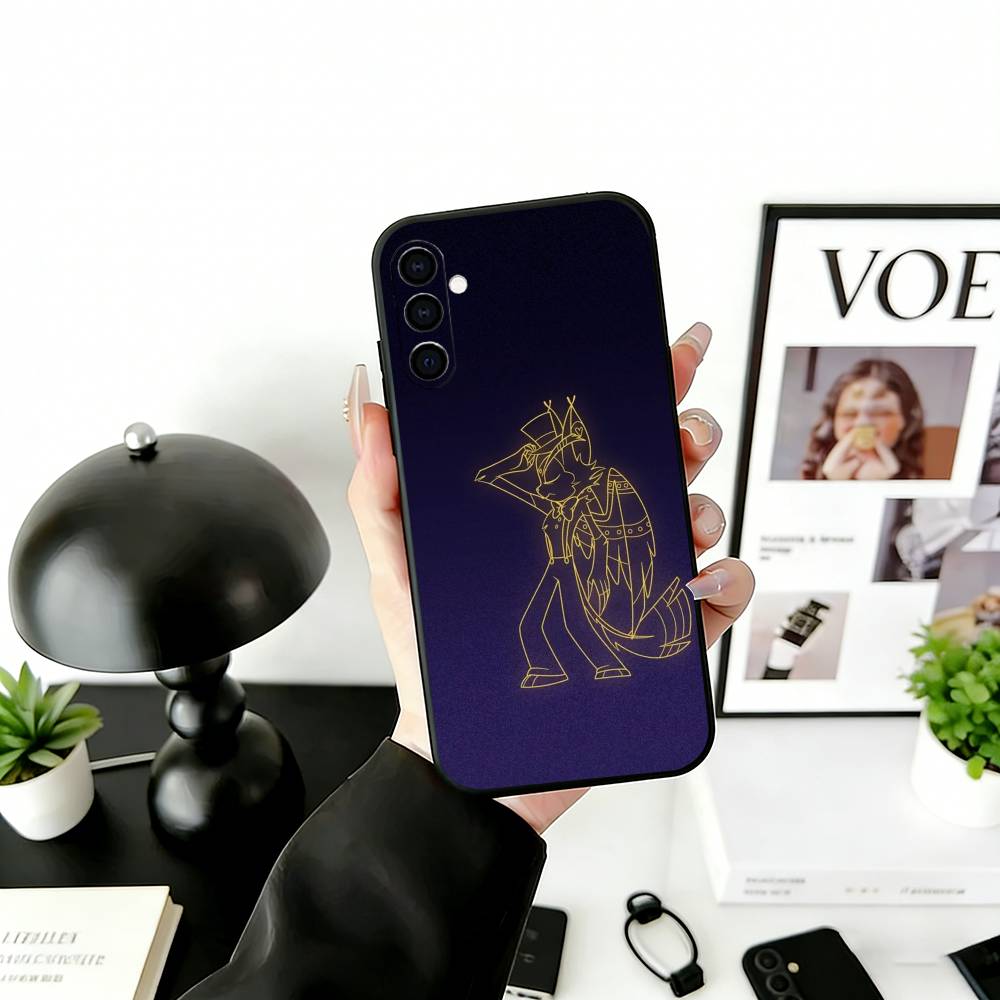

H-Hazbin H-Husk Phone Case For Samsung Galaxy A73,A72,A71,A70,A53,A52,A51,Soft Silicone Black Cover Samsung a32 5g