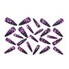 3D Embossed Long Pointed False Nails - Pure Desire Purple Series with Sweet Flower Design